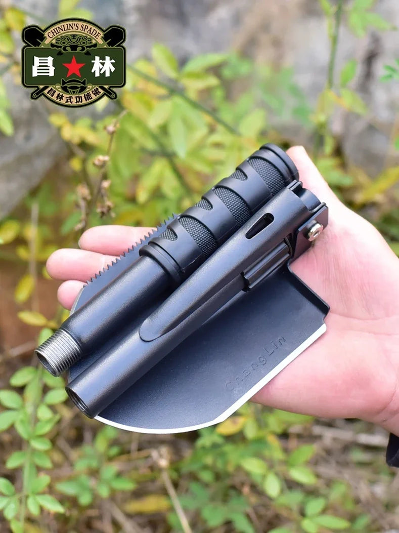 Heavy-Duty Folding Survival Shovel – All-Steel Multi-Tool for Camping, Cars & Emergencies