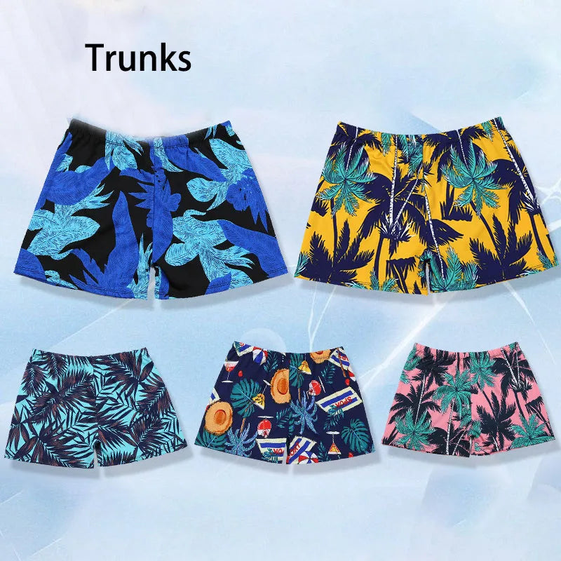 2024 Men's Breathable Waterproof Swim Shorts: Quick-Drying Drawstring Swim Trunks for Beach and Outdoor Activities