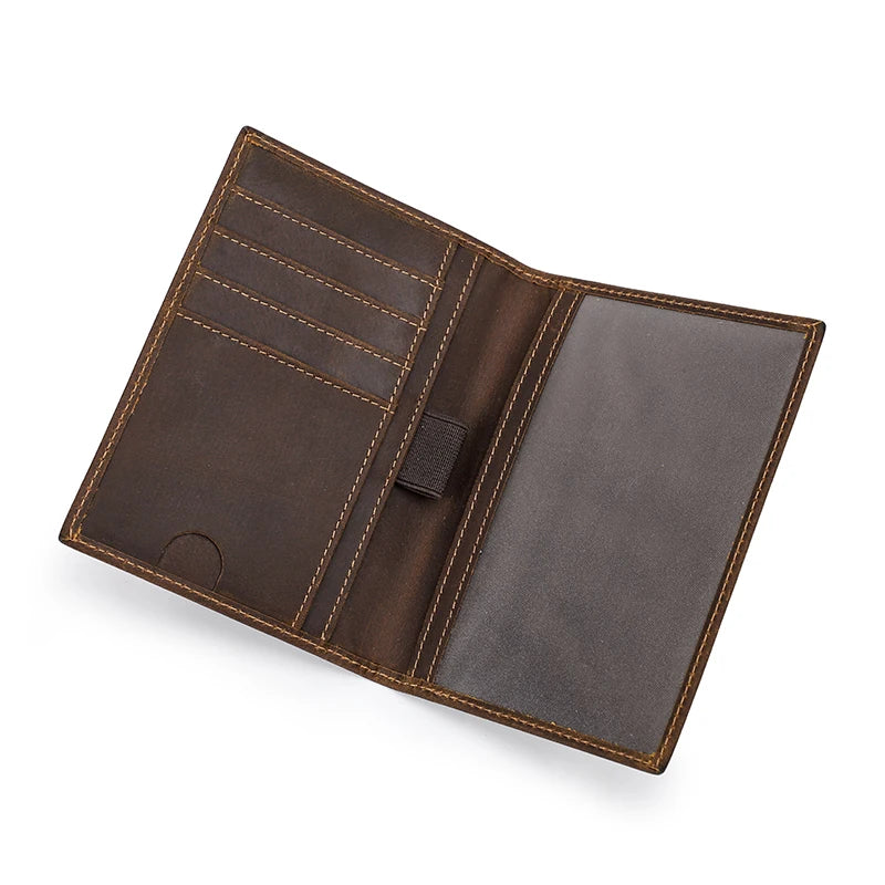 CONTACT'S Genuine Leather Passport Holder & Wallet - Vintage-Style Card Holder for Men, Perfect for Travel!