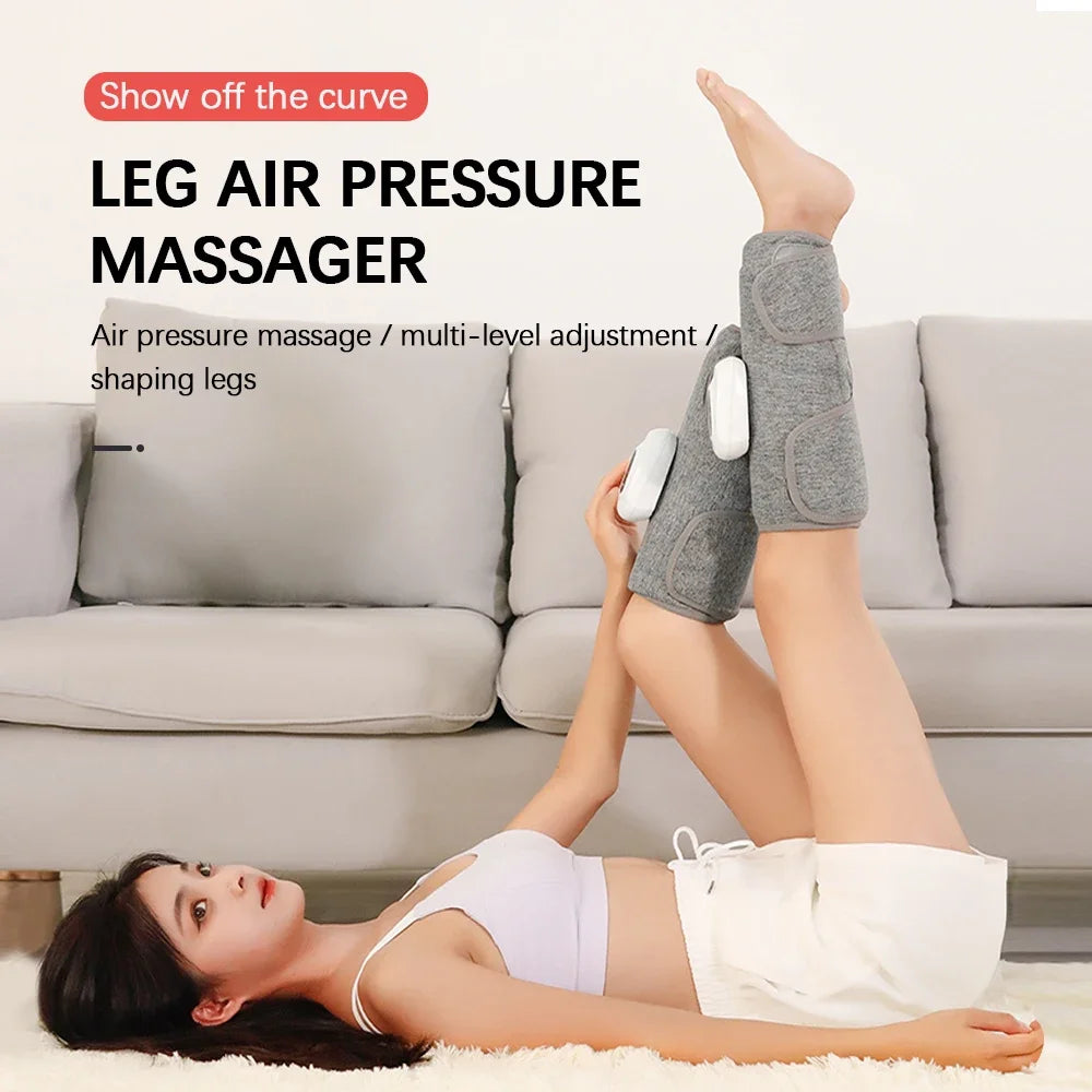 Electric Leg Massager: Wireless, Rechargeable Air Compression for Calf and Leg Pain Relief – Relax Muscles with 360° Air Pressure Massage!