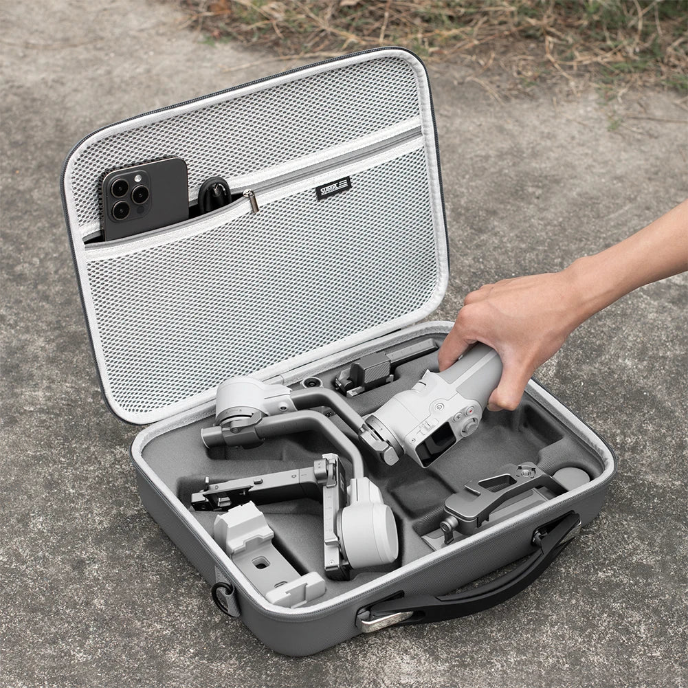 Waterproof Protective Case for DJI RS4 Mini – PU Leather Anti-Scratch Travel Storage Box