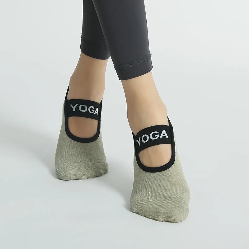 🧘‍♀️ Breathable Non-Slip Yoga & Pilates Socks for Women – Cotton, Backless, Silicone Grip – Ideal for Fitness, Ballet, Dance, Barre & Home Workouts