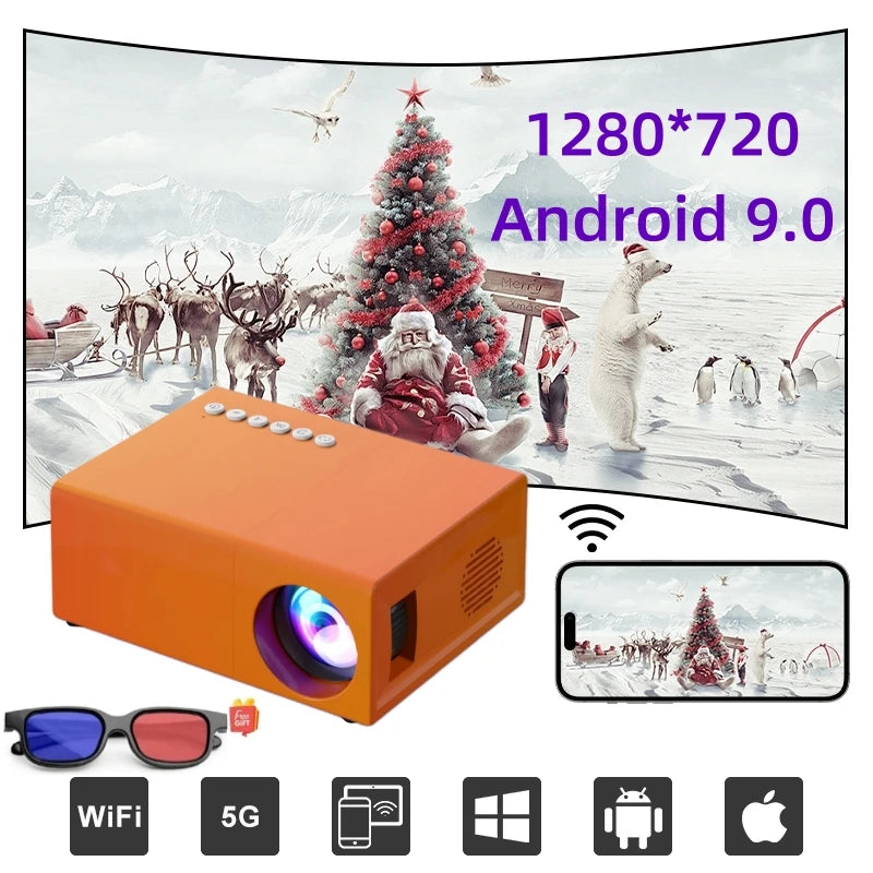 Compact Mini LED Projector – Portable Home Theater with USB, HDMI, and Audio Playback
