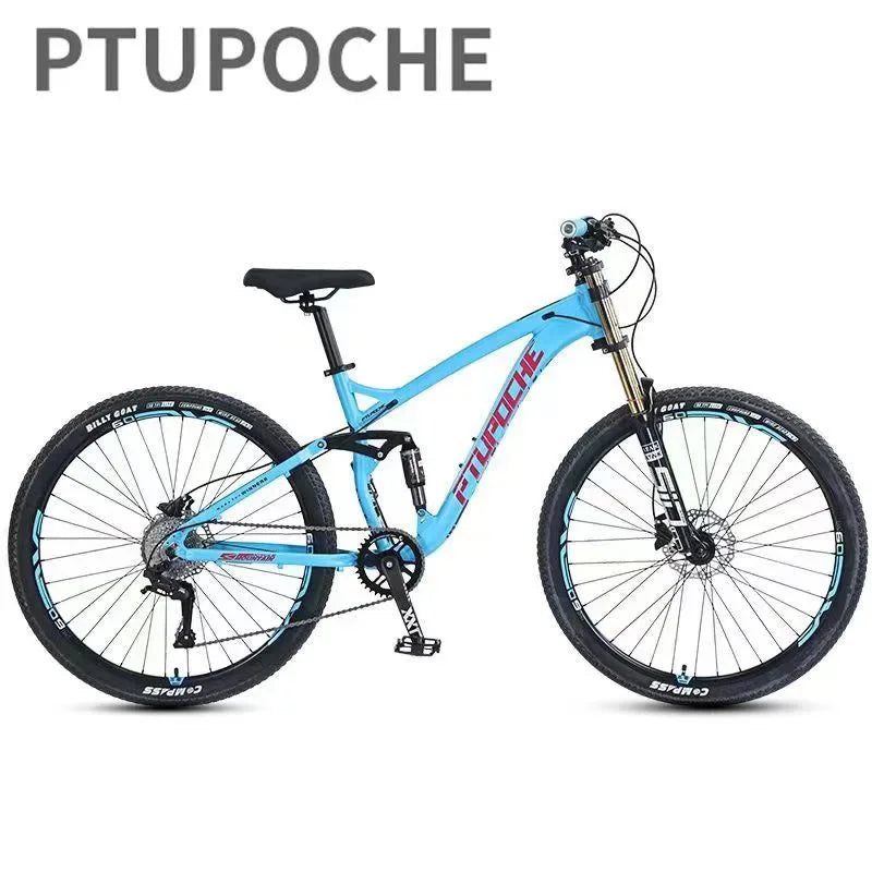 26/27.5-Inch Full Suspension Mountain Bike – 11-Speed Soft Tail with Hydraulic Brakes for Adults