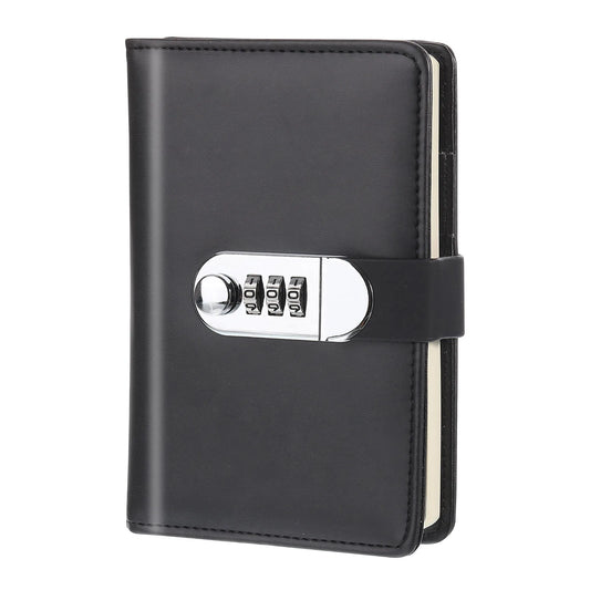 A6 Diary with Lock – Cute Leather Journal with 128 Pages, Pen Slot, Card Slot, and Waterproof Cover for Secure Journaling