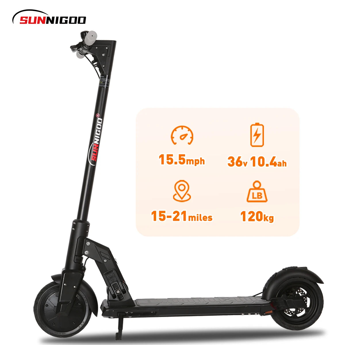 Lightweight 36V Electric Scooter – 15.5mph, 21-Mile Range, Foldable and Anti-Skid