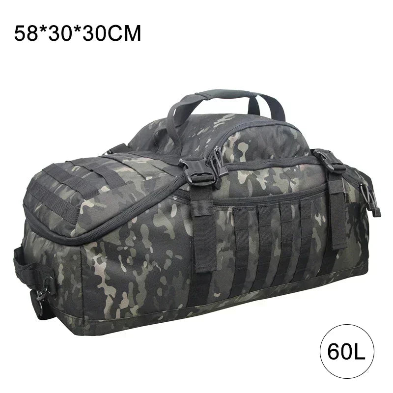 40L/60L/80L Large Capacity Waterproof Travel Bags - Men's Military Duffel Bag, Travel Tote, and Weekend Luggage