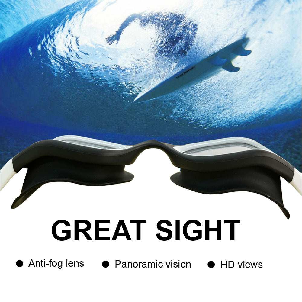 Experience Clear Vision with Professional Adult Swimming Goggles: Anti-Fog, UV Protection, Waterproof, and Adjustable Silicone for Men and Women