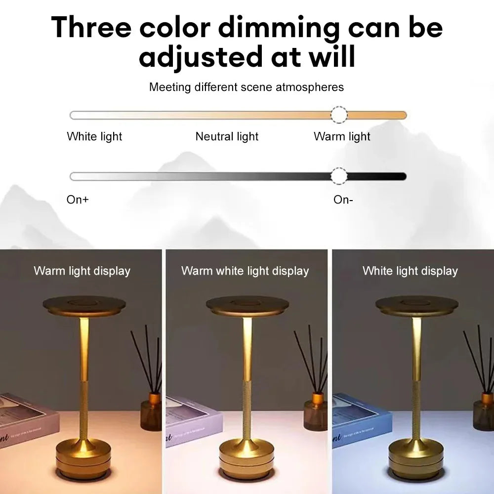 💡 2PCS Touch Sensor LED Table Lamps
Rechargeable | 3-Color Adjustable Light | Modern Bedside or Desk Use