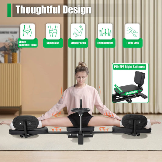 Three-Bar Leg Stretcher for Ballet, Yoga, and Home Gym Exercise - Fitness Training Equipment for Enhanced Flexibility (100KG Capacity)