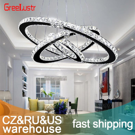 Contemporary K9 Crystal LED Chandelier: Chrome Lustre Ceiling Pendant Lamp for Modern Living Rooms