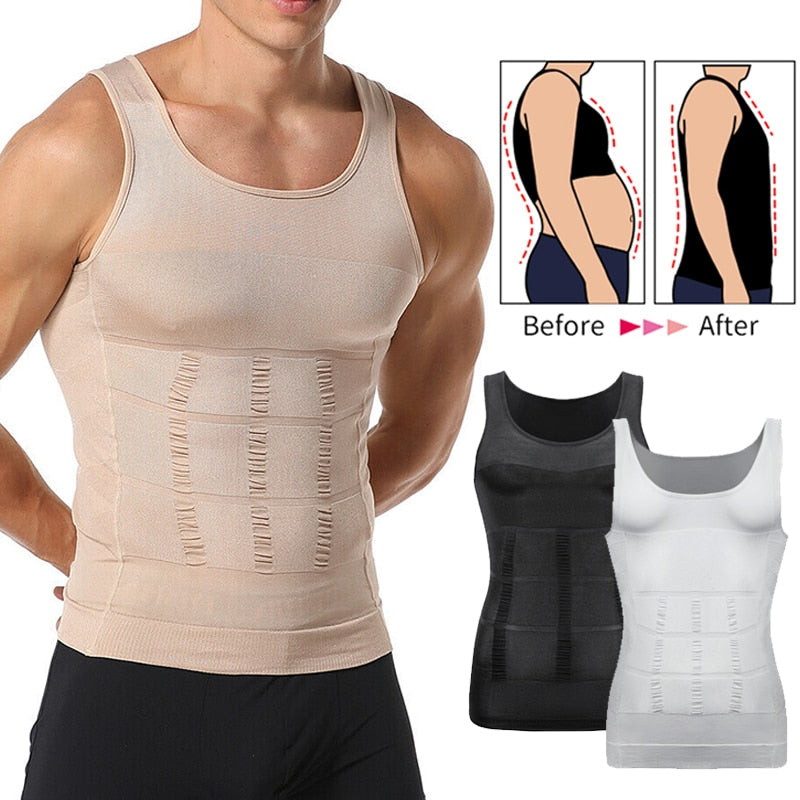 Enhance Your Gym Workout with a Slimming Body Shaper Vest Shirt: Abdominal Control and Tummy Compression for Men