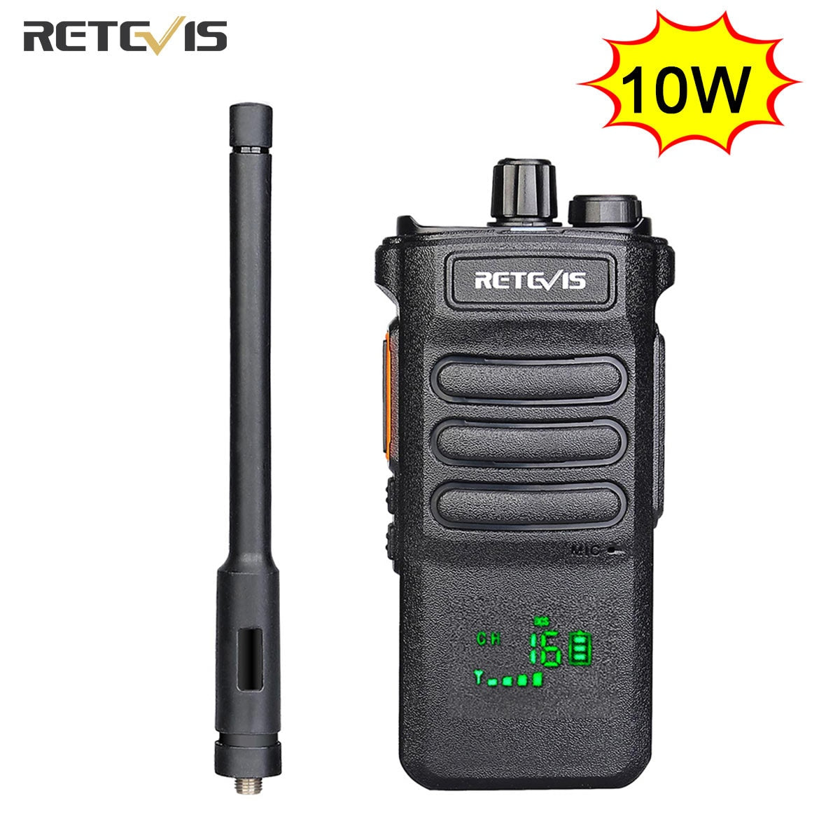 Long-Range Portable Communicator: 10W Retevis Two-Way Walkie Talkie Radio for Hunting, Fishing, and Camping