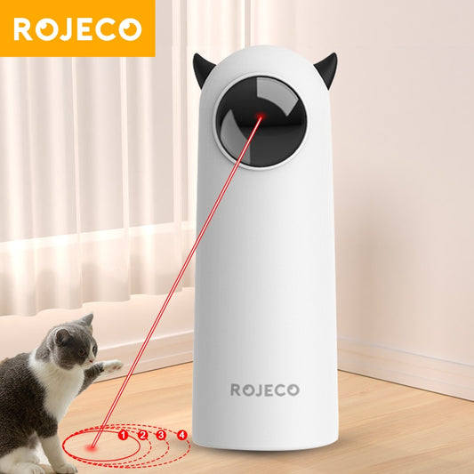 Automatic Interactive LED Laser Pointer for Smart Pet Teasing: Perfect Indoor Cat Toy Accessory